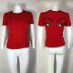 Rare Vtg Moschino Couture 90s Red Embroidered Eye Top S/m