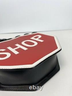 Rare Vtg Moschino Red Stop Sign Shoulder Bag