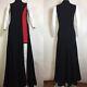 Rare Vtg Versace Black & Red Slit Maxi Dress Xs 38
