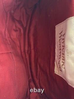 Rare Vtg Vivienne Westwood Pink Red Logo Orb Stitch Bag
