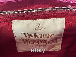 Rare Vtg Vivienne Westwood Pink Red Logo Orb Stitch Bag