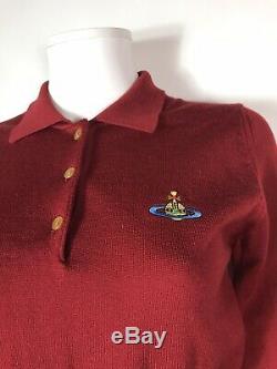Rare Vtg Vivienne Westwood Red Orb Logo Knit Top S