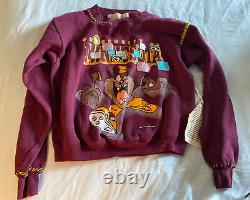 Riley 1880 Vintage Tasmanian Devil Embellished Sweatshirt Wms XS NWT Warner Bros