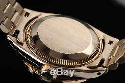 Rolex 26mm Presidential Black Dial 18K Yellow Gold Ladies Diamond Watch