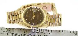 Rolex Date Presidential 6917 18K gold automatic ladies watch with rare wood dial