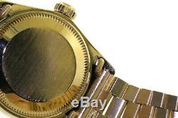 Rolex Date Presidential 6917 18K gold automatic ladies watch with rare wood dial