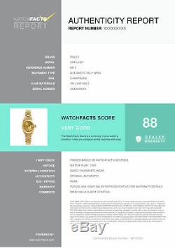Rolex Datejust 6917 President Womens Automatic Watch Champagne 18K Gold 26mm