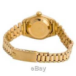 Rolex Datejust 6917 President Womens Automatic Watch Champagne 18K Gold 26mm