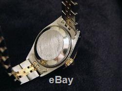 Rolex Datejust Ladies 18K Yellow Gold & Steel Watch White MOP Diamond Dial 69173