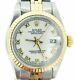 Rolex Datejust Ladies 2tone 18k Yellow Gold & Steel Watch White Roman Dial 69173
