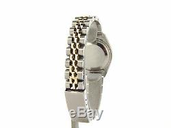 Rolex Datejust Ladies 2Tone Gold & Stainless Steel Watch Green Diamond 6917