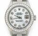 Rolex Datejust Ladies Stainless Steel Watch White Mop Diamond Dial Diamond Bezel