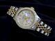Rolex Datejust Lady 14k Yellow Gold & Steel Watch Silver Diamond Dial 1ct Bezel