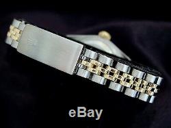 Rolex Datejust Lady 14K Yellow Gold & Steel Watch Silver Diamond Dial 1ct Bezel