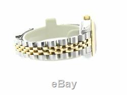 Rolex Datejust Lady 18K Yellow Gold & Steel Watch Diamond Dial Bezel Black 69173