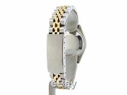 Rolex Datejust Lady 2Tone 14K Gold & Steel Watch Tahitian MOP Diamond Dial 6917