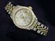 Rolex Datejust Lady 2tone 14k Gold Steel Watch White Mop Diamond Dial 1ct Bezel