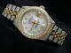 Rolex Datejust Lady 2tone 14k Gold Steel Watch With White Mop Diamond Dial & Bezel