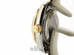 Rolex Datejust Lady 2Tone 18K Gold Steel Watch with White MOP Dial & Diamond Bezel
