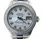 Rolex Datejust Lady Ss Stainless Steel Watch White Mop Diamond Dial. 70ct Bezel