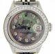 Rolex Datejust Lady Stainless Steel Watch Black Tahitian Mother Of Pearl Diamond
