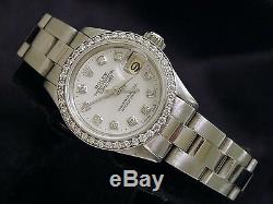 Rolex Datejust Lady Stainless Steel Watch White MOP Diamond Dial & Diamond Bezel