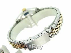 Rolex Datejust Lady Two-Tone 14K Gold Stainless Steel Watch Silver Diamond 6917
