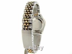 Rolex Datejust Lady Yellow Gold & Steel Watch MOP Diamond Dial 1ct Bezel 69173