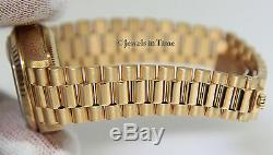Rolex Datejust President 18k Yellow Gold Champagne Stick Dial Ladies Watch 69178