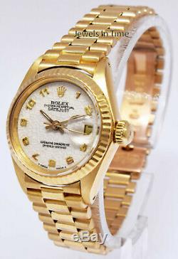Rolex Datejust President 18k Yellow Gold Jubilee Dial Ladies Watch 6917