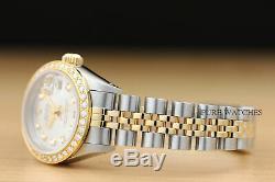 Rolex Ladies 2 Tone Datejust 18k Yellow Gold & Stainless Steel Quickset Watch