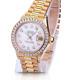 Rolex Ladies Datejust 18k Yellow Gold 69178 Diamond Mother Of Pearl Dial Bezel