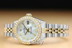 Rolex Ladies Datejust 18k Yellow Gold Diamond Bezel, Silver Dial, And Lugs Watch