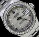 Rolex Ladies Datejust Oyster Stainless Diamond Dial Bezel Watch Pearl Authentic