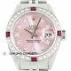 Rolex Ladies Datejust Pink Diamond Dial 18k White Gold & Stainless Steel Watch