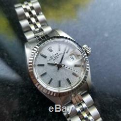 Rolex Ladies Datejust Silver Dial 18k Stainless Steel Watch Ms167