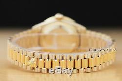 Rolex Ladies Diamond President 18k Yellow Gold Watch + 1.10 Ct Diamond Bezel