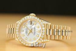Rolex Ladies President 18k Yellow Gold Diamond Watch & Original Rolex Bracelet