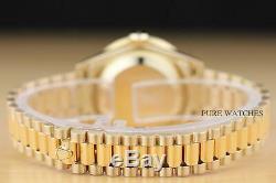 Rolex Ladies President Factory Diamond Dial 18k Yellow Gold Quickset Watch
