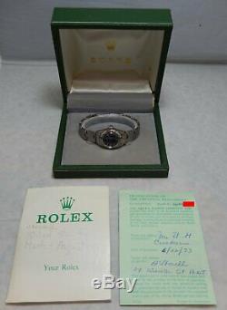 Rolex Oyster Perpetual Ladies Stainless Steel Watch ALL ORIG w\ Box Papers 1973