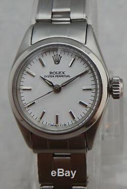 Rolex Oyster Perpetual Stainless Steel Ladies Watch Riveted Oyster SS Band 1964
