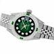 Rolex Watch Steel Lady Datejust 6917 Green Vignette Diamond Dial Bezel W Emerald