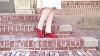 Royal Vintage Daphne Retro Wedges Sandals Red