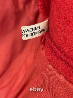 Salzburger Jacket Womens Large Red Shetland Wool Trachten Wenger Vintage