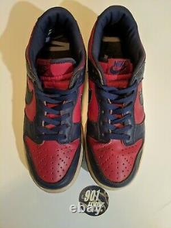 Size 8 Nike Dunk Low Vintage 2002 FAST SHIP 630358 641 Navy Red Womens 9.5 9.5W