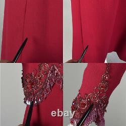 Small 1960s Catherine Scott Red Evening Gown Ensemble Designer Formal Winter VTG