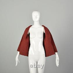 Small 1960s Red Suede Jacket Bohemian Split Hide Hippie Shirt Boho Festival VTG