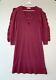 Sonia Rykiel Womens Vintage Wool V Neck Red Dress, Eu Size 40, Made In Italy