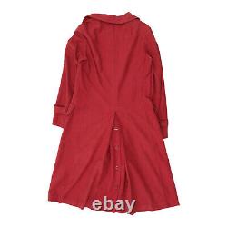 Sportmax Women Red Long Overcoat Vintage High End Designer Coat VTG