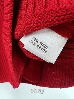 St. John Sport Womens Vintage 3 Piece Set Small Red Knit Jacket Pants Wool Blend